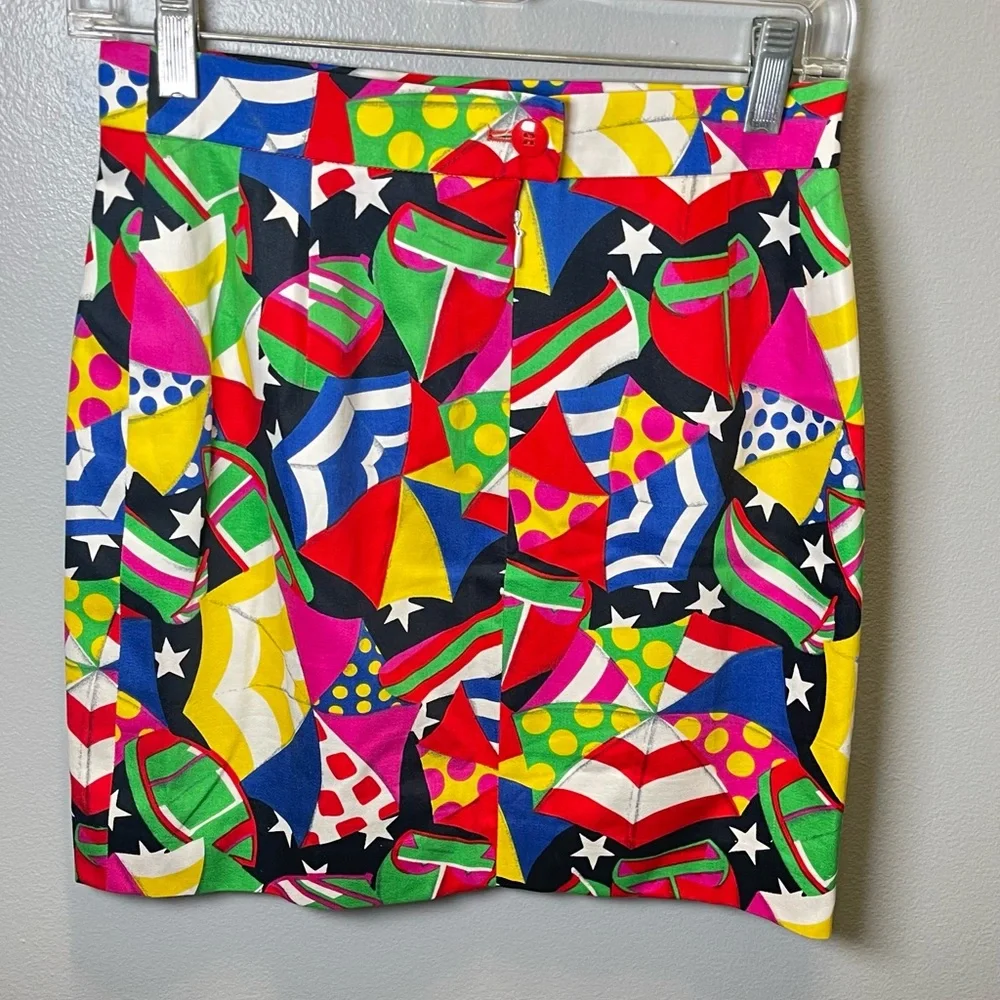 Escada Women's Vintage Umbrella Print Pencil Skirt‎ Size 36